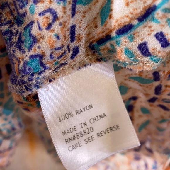 EUC Rose & Thyme Split Neck Cottony Blouse Bishop Sleeve Boho Tunic 1X - Picture 3 of 16